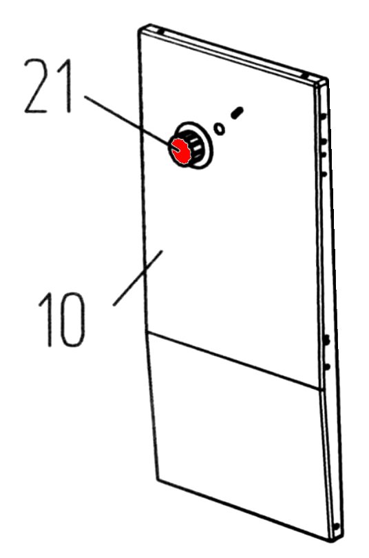 Wamsler KS 109-6 A/A Drehknopf für Leistungsregulierung