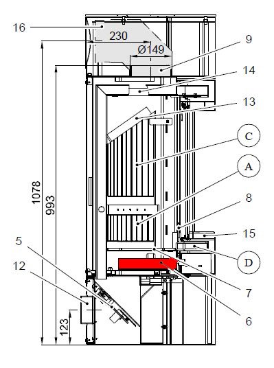 Haas+Sohn Ficus III 287.12 bac à cendres
