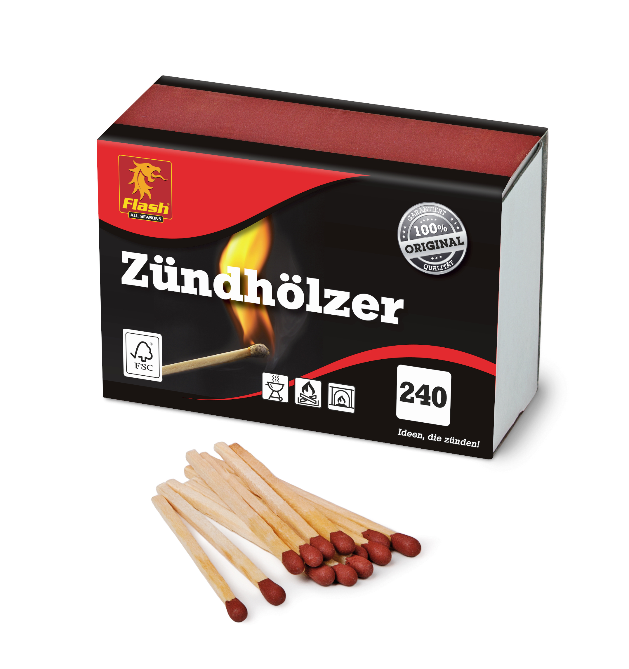 Flash Streichhölzer 4,8 cm lang, 240 Stück