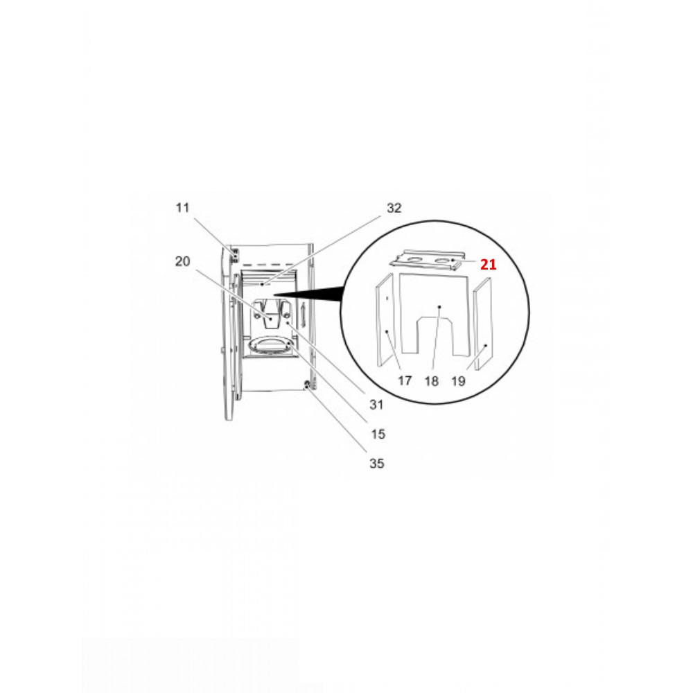 Haas+Sohn Pelletto 417.08 Déflecteur pierre déflecteur