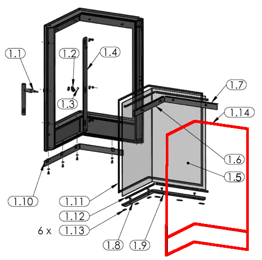 Oranier Corner 7 Türdichtung Türband