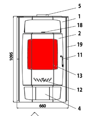 Haas+Sohn Lillehammer 264.17 vitre de la porte