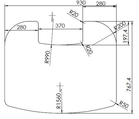 Termatech TT30 Vorlegeplatte, 6 mm ESG Klarglas Glasplatte