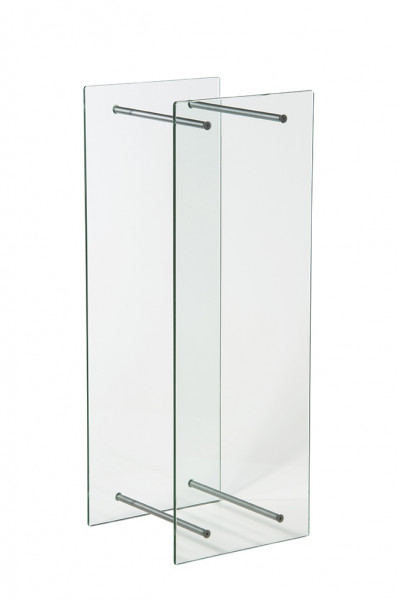 Termatech Kaminholzregal aus Glas, 90 x 33 x 30 cm