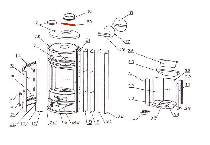Oranier Polar 4 Rauchlochdeckel Halterung